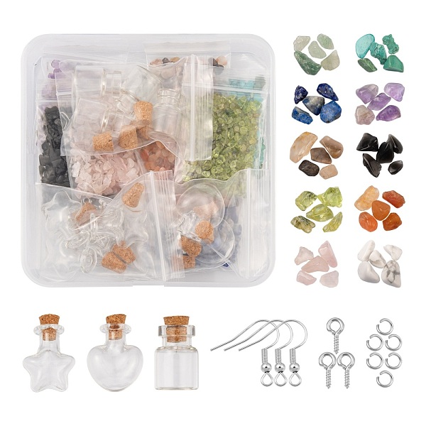 PandaHall DIY Wish Bottle Pendant Earring Making Kits, Including Glass Wishing Bottle, Mixed Gemstone Chip Beads, 304 Stainless Steel Jump...
PandaHall DIY Wish Bottle Pendant Earring Making Kits, Including Glass Wishing Bottle, Mixed Gemstone Chip Beads, 304 Stainless Steel Jump...