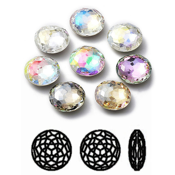 PandaHall K9 Glass Rhinestone Cabochons, Flat Back & Back Plated, Faceted, Half Round, Mixed Color, 12mm Glass Rhinestone Half Round..., Multicolor
PandaHall K9 Glass Rhinestone Cabochons, Flat Back & Back Plated, Faceted, Half Round, Mixed Color, 12mm Glass Rhinestone Half Round..., Multicolor