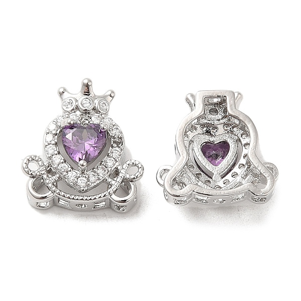 PandaHall Brass Micro Pave Purple Cubic Zirconia Charms, with Glass, Heart with Crown Charm, Platinum, 14.5x13x6mm, Hole: 1.2mm Brass+Cubic...
PandaHall Brass Micro Pave Purple Cubic Zirconia Charms, with Glass, Heart with Crown Charm, Platinum, 14.5x13x6mm, Hole: 1.2mm Brass+Cubic...