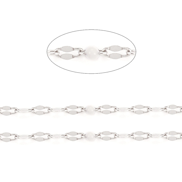 PandaHall Handmade 304 Stainless Steel Dapped Chains, Cable Chains, with Enamel and Spool, Soldered, Flat Oval, Long-Lasting Plated, White...
PandaHall Handmade 304 Stainless Steel Dapped Chains, Cable Chains, with Enamel and Spool, Soldered, Flat Oval, Long-Lasting Plated, White...