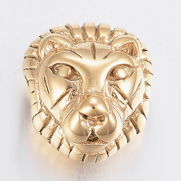 PandaHall 304 Stainless Steel Beads, Lion, Golden, 12x11x8mm, Hole: 3mm 304 Stainless Steel Lion
PandaHall 304 Stainless Steel Beads, Lion, Golden, 12x11x8mm, Hole: 3mm 304 Stainless Steel Lion