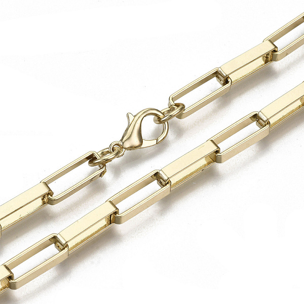 PandaHall Iron Venetian Chains, Box Chain, Flat Oval Paperclip Cable Chains Necklace Making, with Brass Lobster Clasps, Unwelded, Light Gold...
PandaHall Iron Venetian Chains, Box Chain, Flat Oval Paperclip Cable Chains Necklace Making, with Brass Lobster Clasps, Unwelded, Light Gold...