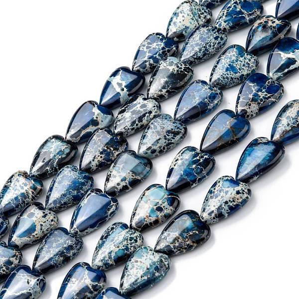 PandaHall Natural Imperial Jasper Bead Strands, Dyed, Heart, Prussian Blue, 20~20.5x15~15.5x6~6.8mm, Hole: 1.2mm, about 20pcs/strand...
PandaHall Natural Imperial Jasper Bead Strands, Dyed, Heart, Prussian Blue, 20~20.5x15~15.5x6~6.8mm, Hole: 1.2mm, about 20pcs/strand...