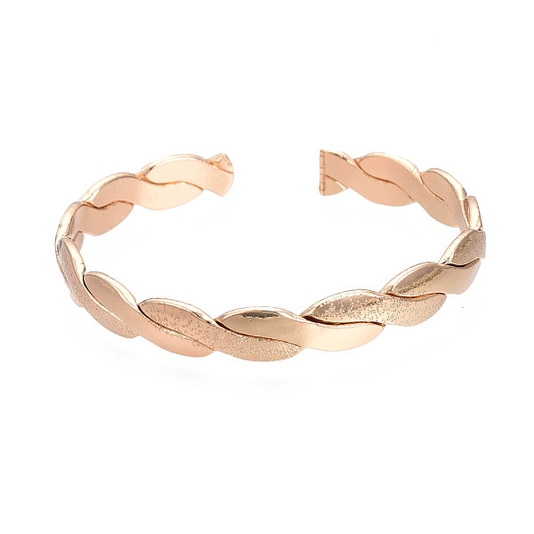 PandaHall Alloy Twist Rope Open Cuff Bangles, Cadmium Free & Lead Free, Golden, Inner Diameter: 2-1/4x2-1/2 inch(5.7x6.2cm) Alloy
PandaHall Alloy Twist Rope Open Cuff Bangles, Cadmium Free & Lead Free, Golden, Inner Diameter: 2-1/4x2-1/2 inch(5.7x6.2cm) Alloy