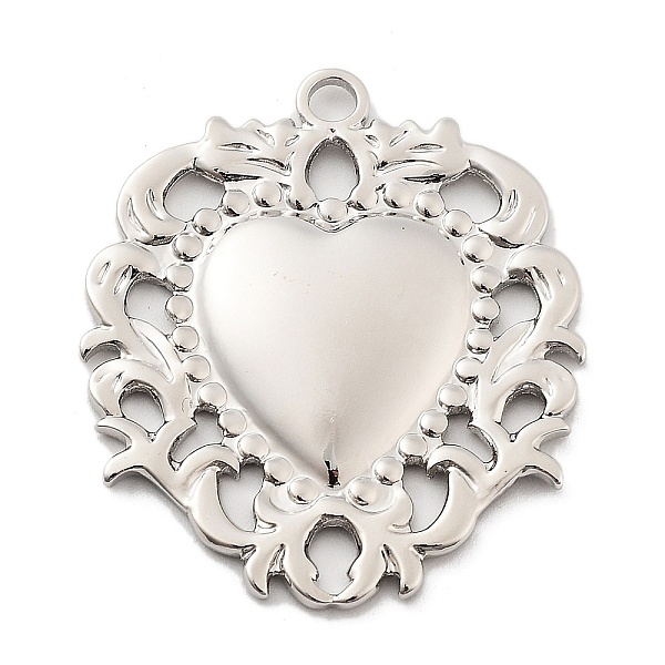PandaHall Brass Pendants, Heart, Platinum, 31.5x27x2.5mm, Hole: 2.5mm Brass Heart
PandaHall Brass Pendants, Heart, Platinum, 31.5x27x2.5mm, Hole: 2.5mm Brass Heart