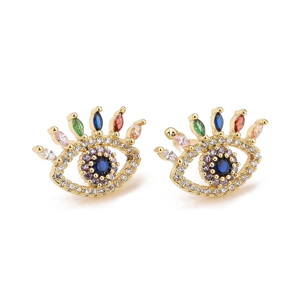 PandaHall Cubic Zirconia Evil Eye Stud Earrings, Real 18K Gold Plated Brass Jewelry for Women, Lead Free & Cadmium Free, Colorful, 13x18mm...
PandaHall Cubic Zirconia Evil Eye Stud Earrings, Real 18K Gold Plated Brass Jewelry for Women, Lead Free & Cadmium Free, Colorful, 13x18mm...