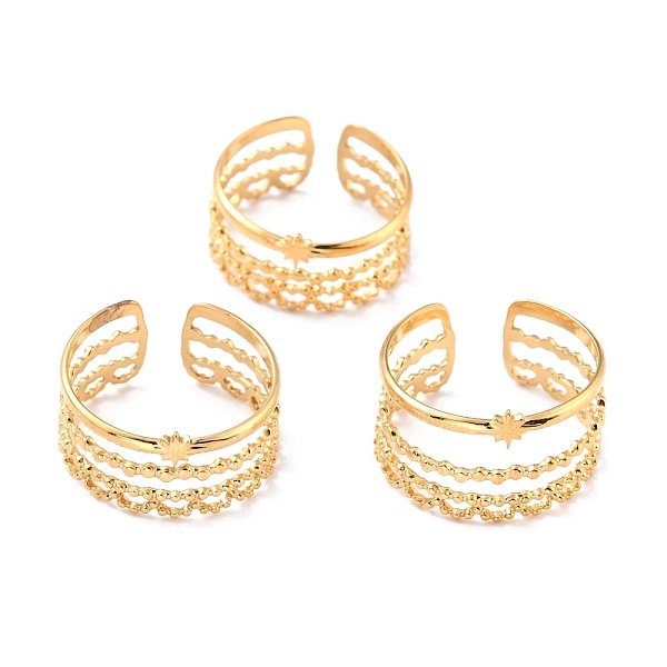 PandaHall Ion Plating(IP) 304 Stainless Steel Finger Rings, Cuff Rings, Long-Lasting Plated, Star, Golden, US Size 7 3/4(17.9mm), 9~10mm 304...
PandaHall Ion Plating(IP) 304 Stainless Steel Finger Rings, Cuff Rings, Long-Lasting Plated, Star, Golden, US Size 7 3/4(17.9mm), 9~10mm 304...