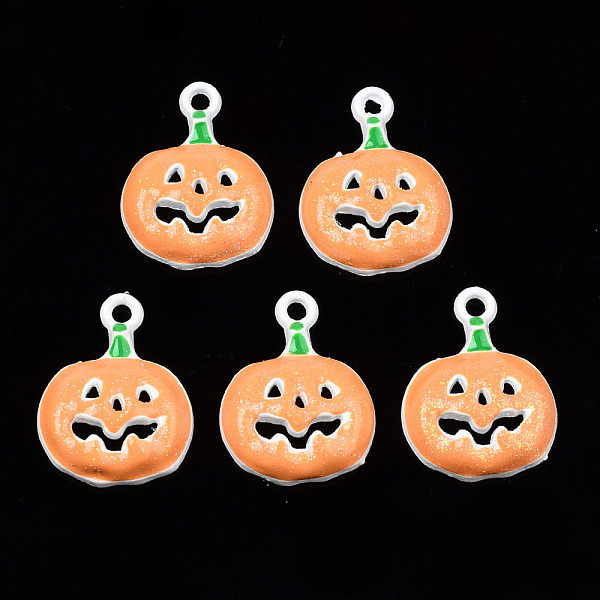 PandaHall Spray Painted Alloy Enamel Pendants, with Glitter Powder, Cadmium Free & Nickel Free & Lead Free, Halloween, Pumpkin, Orange...
PandaHall Spray Painted Alloy Enamel Pendants, with Glitter Powder, Cadmium Free & Nickel Free & Lead Free, Halloween, Pumpkin, Orange...