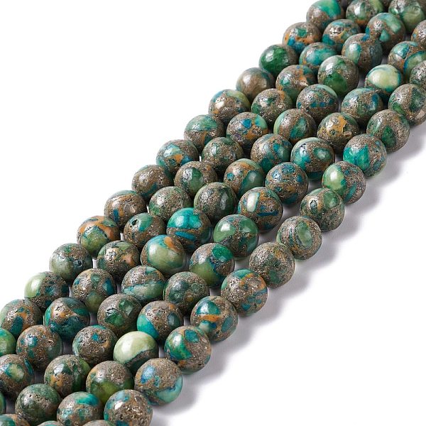 PandaHall Natural Pyrite & Vesuvianite Beads Strands, Dyed, Round, Green, 8mm, Hole: 1.2mm, about 49~51pcs/strand, 15.74~16.34 inch...
PandaHall Natural Pyrite & Vesuvianite Beads Strands, Dyed, Round, Green, 8mm, Hole: 1.2mm, about 49~51pcs/strand, 15.74~16.34 inch...