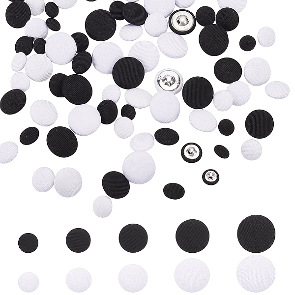 PandaHall 250Pcs 10 Styles 1-Hole Polyester Buttons, with Aluminium Findings, Half Round Button, Mixed Color, 10~20x6~8.5mm, Hole: 1~1.4mm..., Multicolor
PandaHall 250Pcs 10 Styles 1-Hole Polyester Buttons, with Aluminium Findings, Half Round Button, Mixed Color, 10~20x6~8.5mm, Hole: 1~1.4mm..., Multicolor