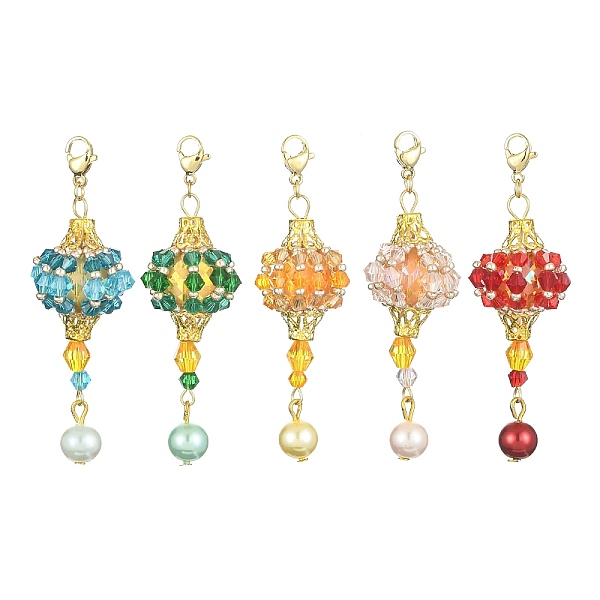 PandaHall Lantern Glass Beaded Pendant Decorations, with 304 Stainless Steel Lobster Claw Clasps, Mixed Color, 62~63mm Glass Lantern..., Multicolor
PandaHall Lantern Glass Beaded Pendant Decorations, with 304 Stainless Steel Lobster Claw Clasps, Mixed Color, 62~63mm Glass Lantern..., Multicolor