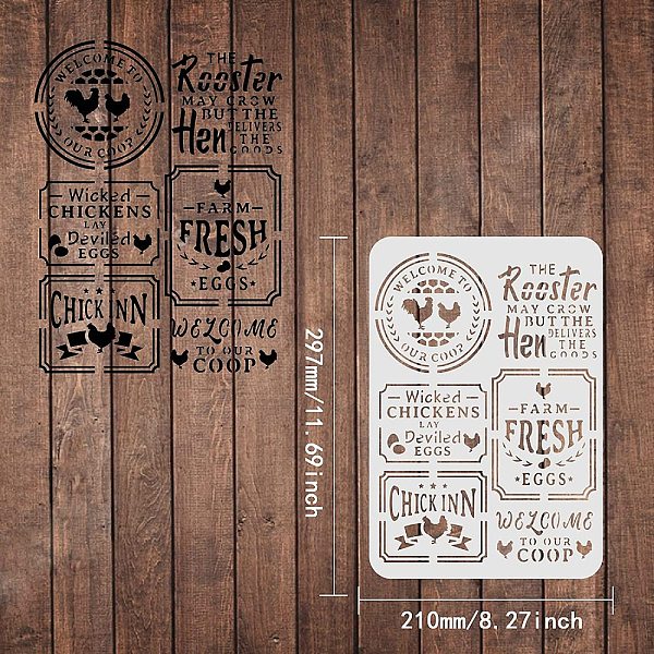 PandaHall FINGERINSPIRE Farm Chicken Coop Drawing Painting Stencils Templates (11.6x8.3inch) Welcome to Our Coop Stencils Decoration Chicken...
PandaHall FINGERINSPIRE Farm Chicken Coop Drawing Painting Stencils Templates (11.6x8.3inch) Welcome to Our Coop Stencils Decoration Chicken...