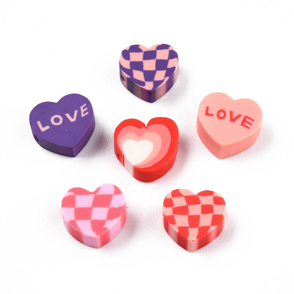 PandaHall Handmade Polymer Clay Beads, Heart, Mixed Color, 9~10x9.5~10.5x4~4.5mm, Hole: 1.6mm Polymer Clay Heart Multicolor
PandaHall Handmade Polymer Clay Beads, Heart, Mixed Color, 9~10x9.5~10.5x4~4.5mm, Hole: 1.6mm Polymer Clay Heart Multicolor