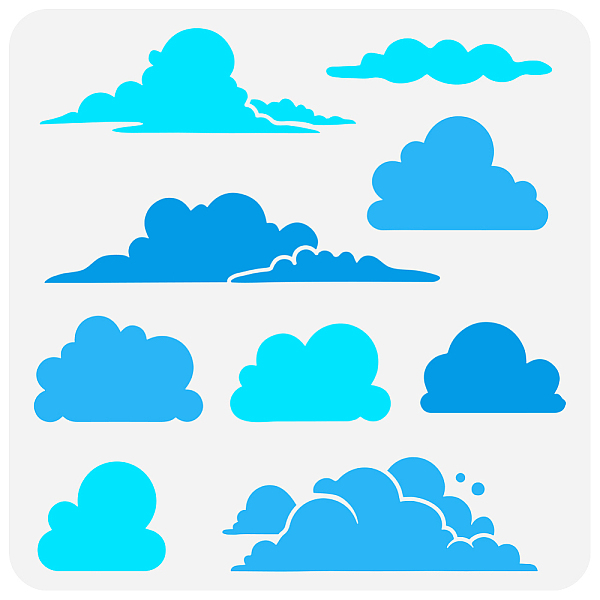 PandaHall FINGERINSPIRE Clouds Painting Stencil 11.8x11.8inch Reusable 9 Styles Cloud Pattern Drawing Template DIY Art Clouds Theme Cartoon...
PandaHall FINGERINSPIRE Clouds Painting Stencil 11.8x11.8inch Reusable 9 Styles Cloud Pattern Drawing Template DIY Art Clouds Theme Cartoon...