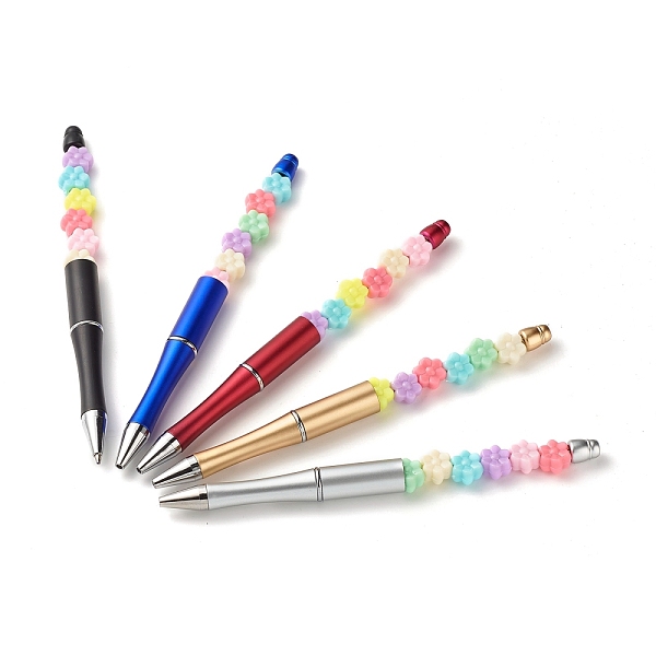 PandaHall Plastic Press Ball Point Pens, with Opaque Acrylic European Beads, Mixed Color, 149x13x11.5mm Plastic Multicolor
PandaHall Plastic Press Ball Point Pens, with Opaque Acrylic European Beads, Mixed Color, 149x13x11.5mm Plastic Multicolor