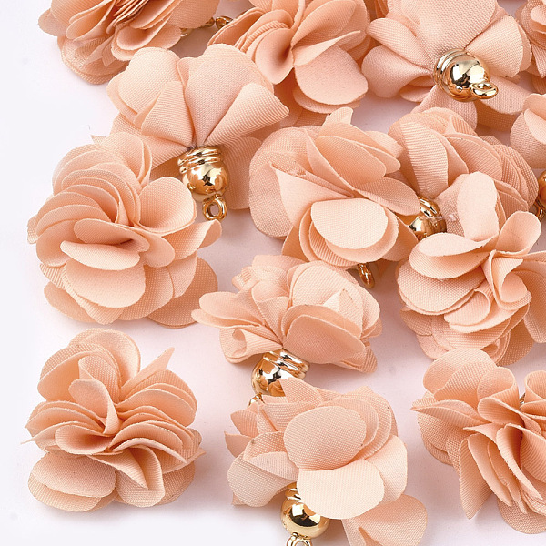 PandaHall Cloth Pendants, with CCB Plastic, 6-Petal, Flower, Golden, PeachPuff, 26~27x17~28mm, Hole: 1.6mm Cloth Flower Brown
PandaHall Cloth Pendants, with CCB Plastic, 6-Petal, Flower, Golden, PeachPuff, 26~27x17~28mm, Hole: 1.6mm Cloth Flower Brown