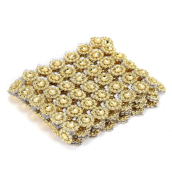 PandaHall 6 Rows Plastic Diamond Mesh Wrap Roll, Rhinestone Crystal Ribbon, for DIY Wedding Party Favors Decorations Craft, Gold, 97x2mm...
PandaHall 6 Rows Plastic Diamond Mesh Wrap Roll, Rhinestone Crystal Ribbon, for DIY Wedding Party Favors Decorations Craft, Gold, 97x2mm...