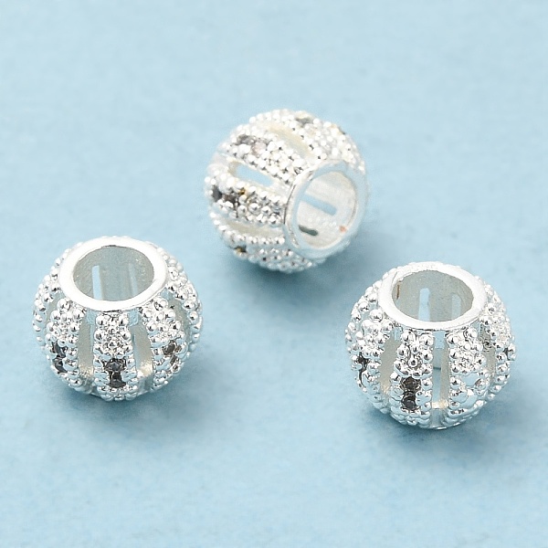 PandaHall Rack Plating Brass Cubic Zirconia Beads, Cadmium Free & Lead Free, Long-Lasting Plated, Grooved Hollow Rondelle, Silver Color...
PandaHall Rack Plating Brass Cubic Zirconia Beads, Cadmium Free & Lead Free, Long-Lasting Plated, Grooved Hollow Rondelle, Silver Color...