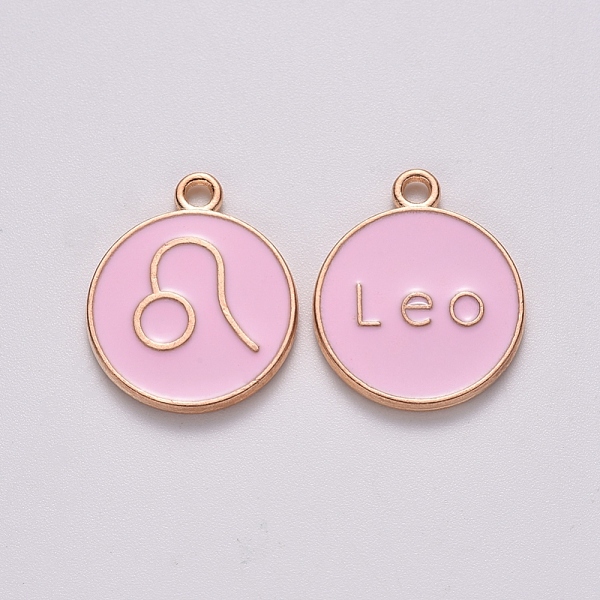 PandaHall Alloy Enamel Pendants, Cadmium Free & Lead Free, Flat Round with Constellation, Light Gold, Pink, Leo, 15x12x2mm, Hole: 1.5mm...
PandaHall Alloy Enamel Pendants, Cadmium Free & Lead Free, Flat Round with Constellation, Light Gold, Pink, Leo, 15x12x2mm, Hole: 1.5mm...