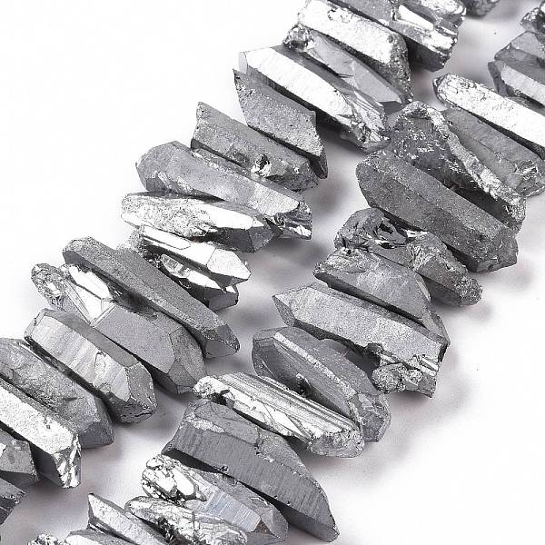 PandaHall Natural Quartz Crystal Points Beads Strands, Dyed, Nuggets, Silver, 15~30x4~8x4~7mm, Hole: 1mm, 8 inch Quartz Crystal Nuggets...
PandaHall Natural Quartz Crystal Points Beads Strands, Dyed, Nuggets, Silver, 15~30x4~8x4~7mm, Hole: 1mm, 8 inch Quartz Crystal Nuggets...