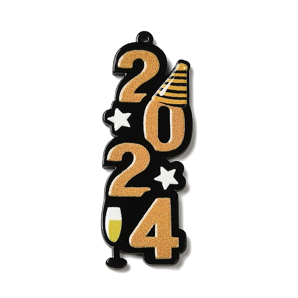 PandaHall Opaque Acrylic Big Pendants, Number 2024 Charm, Goldenrod, 59x22x3mm, Hole: 1.5mm Acrylic Number Gold
PandaHall Opaque Acrylic Big Pendants, Number 2024 Charm, Goldenrod, 59x22x3mm, Hole: 1.5mm Acrylic Number Gold