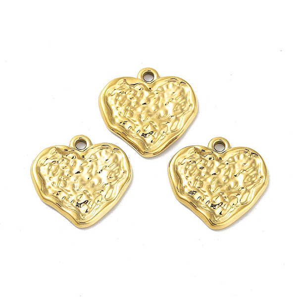 PandaHall 304 Stainless Steel Pendants, Textured, Heart Charm, Golden, 18x18.5x2mm, Hole: 1.7mm 304 Stainless Steel Heart
PandaHall 304 Stainless Steel Pendants, Textured, Heart Charm, Golden, 18x18.5x2mm, Hole: 1.7mm 304 Stainless Steel Heart