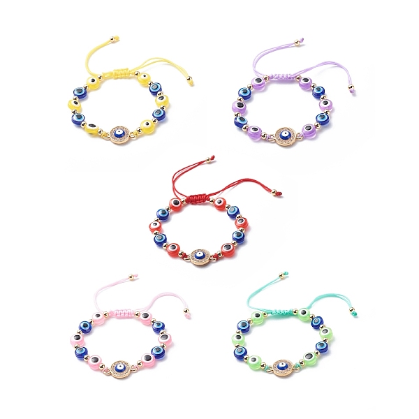 PandaHall Evil Eye Resin Bead & Flat Round Alloy Rhinestone Braided Beaded Bracelets for Girl Women, Adjustable Nylon Threads Cord Bracelet..., Multicolor
PandaHall Evil Eye Resin Bead & Flat Round Alloy Rhinestone Braided Beaded Bracelets for Girl Women, Adjustable Nylon Threads Cord Bracelet..., Multicolor
