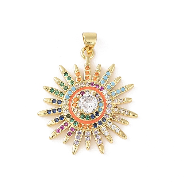 PandaHall Brass Micro Pave Cubic Zirconia Pendants, Real 18K Gold Plated, Sun, Orange, 29.5x26.5x5mm, Hole: 4x3.5mm Brass+Cubic Zirconia Sun...
PandaHall Brass Micro Pave Cubic Zirconia Pendants, Real 18K Gold Plated, Sun, Orange, 29.5x26.5x5mm, Hole: 4x3.5mm Brass+Cubic Zirconia Sun...
