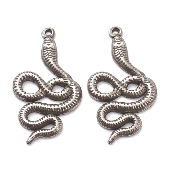 PandaHall 304 Stainless Steel Pendants, Snake, Stainless Steel Color, 32x18x2mm, Hole: 1mm 304 Stainless Steel Snake
PandaHall 304 Stainless Steel Pendants, Snake, Stainless Steel Color, 32x18x2mm, Hole: 1mm 304 Stainless Steel Snake