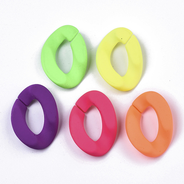 PandaHall Opaque Spray Painted Acrylic Linking Rings, Fluorescence, Quick Link Connectors, for Curb Chains Making, Unwelded, Twist, Mixed..., Multicolor
PandaHall Opaque Spray Painted Acrylic Linking Rings, Fluorescence, Quick Link Connectors, for Curb Chains Making, Unwelded, Twist, Mixed..., Multicolor