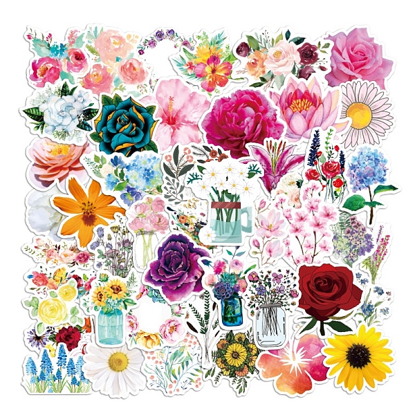 PandaHall 50Pcs Spring PVC Waterproof Self-adhesive Flower Stickers, for Suitcase, Skateboard, Refrigerator, Helmet, Mobile Phone Shell..., Multicolor
PandaHall 50Pcs Spring PVC Waterproof Self-adhesive Flower Stickers, for Suitcase, Skateboard, Refrigerator, Helmet, Mobile Phone Shell..., Multicolor