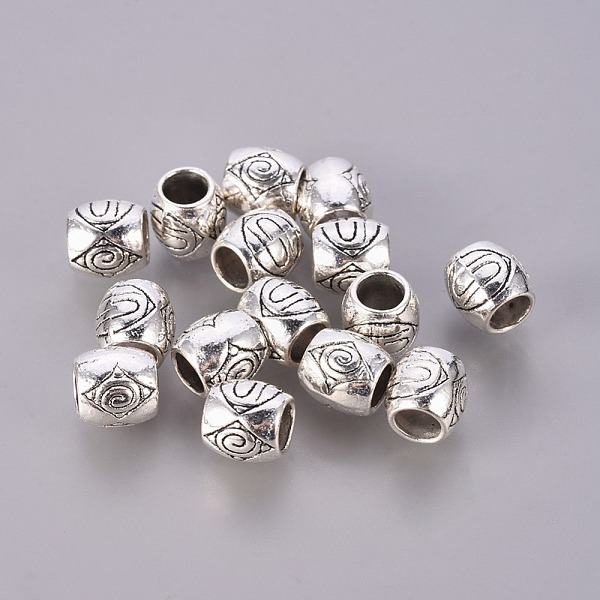 PandaHall Tibetan Style Alloy European Beads, Lead Free & Cadmium Free, Barrel, Antique Silver, about 8mm in diameter, 8mm long, hole: 5mm...
PandaHall Tibetan Style Alloy European Beads, Lead Free & Cadmium Free, Barrel, Antique Silver, about 8mm in diameter, 8mm long, hole: 5mm...