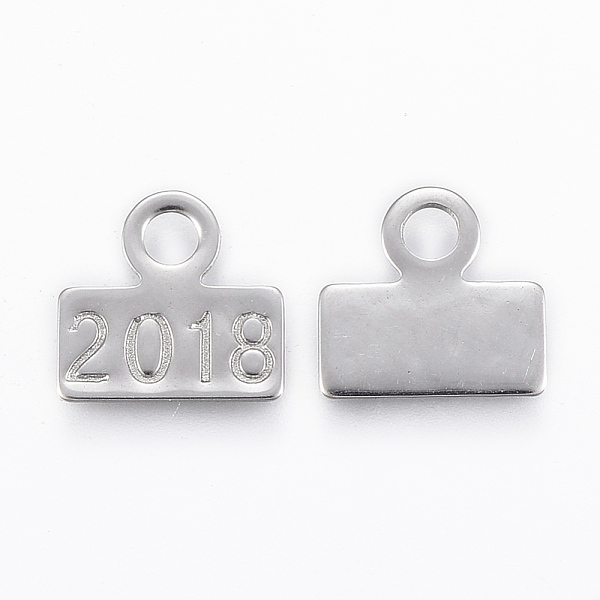 PandaHall 304 Stainless Steel Charms, Sign 2018, Stainless Steel Color, 10x10x0.3mm, Hole: 2mm 304 Stainless Steel Others
PandaHall 304 Stainless Steel Charms, Sign 2018, Stainless Steel Color, 10x10x0.3mm, Hole: 2mm 304 Stainless Steel Others