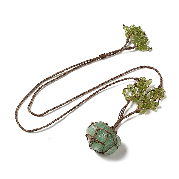 PandaHall Natural Green Fluorite Braided Bead Pendant Necklacess, with Peridot Chips, Wax Rope Pouch Adjustable Necklaces, 27.24~29.84 inch...
PandaHall Natural Green Fluorite Braided Bead Pendant Necklacess, with Peridot Chips, Wax Rope Pouch Adjustable Necklaces, 27.24~29.84 inch...