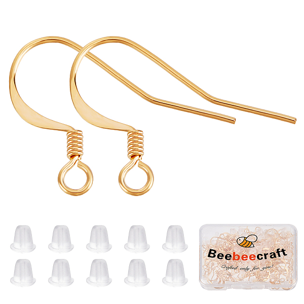 PandaHall Beebeecraft 120Pcs/Box Gold Fishhook Earring Hooks 18K Gold Plated Ear Wires Fish Hooks with 120Pcs Rubber Earring Backs Stopper...
PandaHall Beebeecraft 120Pcs/Box Gold Fishhook Earring Hooks 18K Gold Plated Ear Wires Fish Hooks with 120Pcs Rubber Earring Backs Stopper...