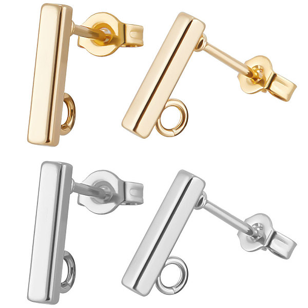 PandaHall Beebeecraft 80Pcs 2 Color 304 Stainless Steel Rectangle Stud Earring Findings, with Vertical Loops & 80Pcs Ear Nuts, Golden &...
PandaHall Beebeecraft 80Pcs 2 Color 304 Stainless Steel Rectangle Stud Earring Findings, with Vertical Loops & 80Pcs Ear Nuts, Golden &...
