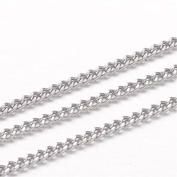 PandaHall 304 Stainless Steel Curb Chains, Twisted Chains, Unwelded, Faceted, Stainless Steel Color, 3x2x0.6mm 304 Stainless Steel
PandaHall 304 Stainless Steel Curb Chains, Twisted Chains, Unwelded, Faceted, Stainless Steel Color, 3x2x0.6mm 304 Stainless Steel