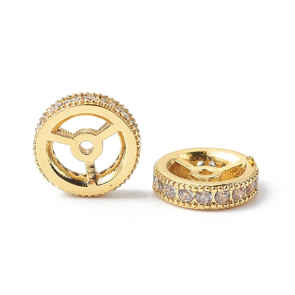 PandaHall Brass Cubic Zirconia Beads, Rondelle, Golden, 10x3mm, Hole: 1mm Brass+Cubic Zirconia Rondelle
PandaHall Brass Cubic Zirconia Beads, Rondelle, Golden, 10x3mm, Hole: 1mm Brass+Cubic Zirconia Rondelle