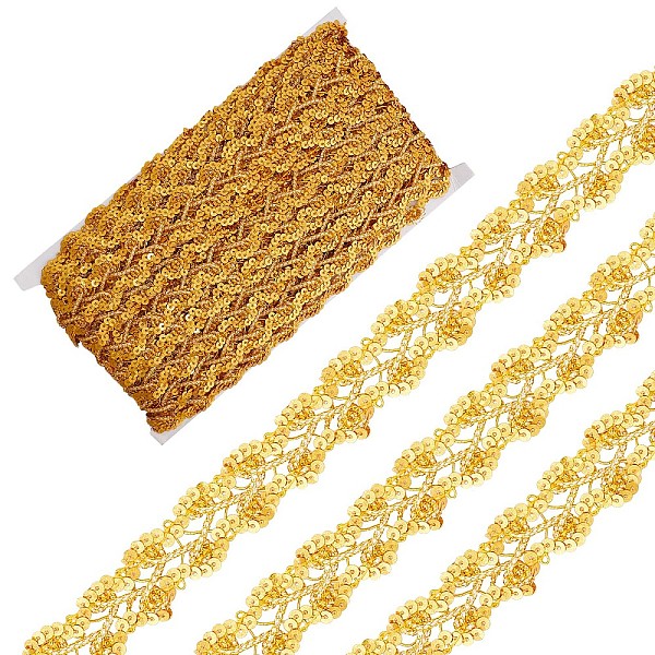 PandaHall GORGECRAFT 13M Metallic Braided Lace Trim, Flower Decorative Ribbon with Sequins, for Craft Sewing, Garment Accessories, Dark..., Brown
PandaHall GORGECRAFT 13M Metallic Braided Lace Trim, Flower Decorative Ribbon with Sequins, for Craft Sewing, Garment Accessories, Dark..., Brown