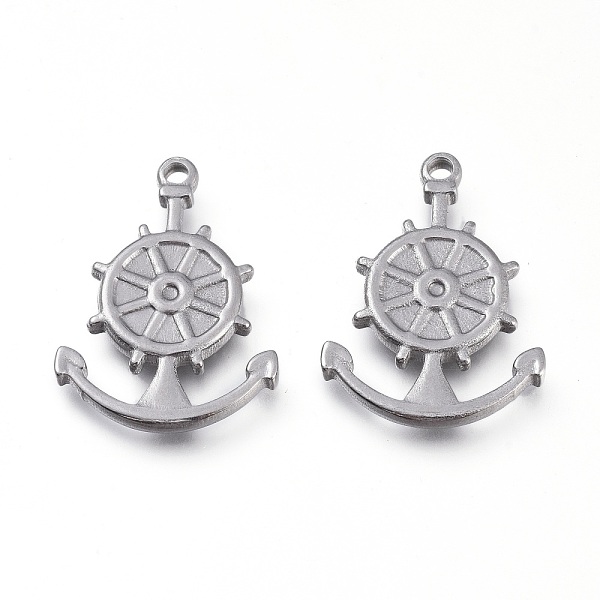 PandaHall 304 Stainless Steel Pendants, Anchor with Helm, Stainless Steel Color, 25x18x2mm, Hole: 1.8mm 304 Stainless Steel Anchor & Helm
PandaHall 304 Stainless Steel Pendants, Anchor with Helm, Stainless Steel Color, 25x18x2mm, Hole: 1.8mm 304 Stainless Steel Anchor & Helm