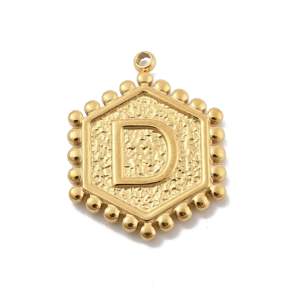 PandaHall 201 Stainless Steel Pendants, Golden, Hexagon with Letter Charm, Letter D, 21x16.5x2mm, Hole: 1.5mm 201 Stainless Steel Letter D
PandaHall 201 Stainless Steel Pendants, Golden, Hexagon with Letter Charm, Letter D, 21x16.5x2mm, Hole: 1.5mm 201 Stainless Steel Letter D