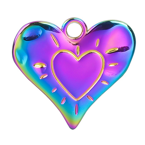 PandaHall Stainless Steel Heart Pendants, Rainbow Color, 24x25x2mm, Hole: 3mm Stainless Steel Heart
PandaHall Stainless Steel Heart Pendants, Rainbow Color, 24x25x2mm, Hole: 3mm Stainless Steel Heart