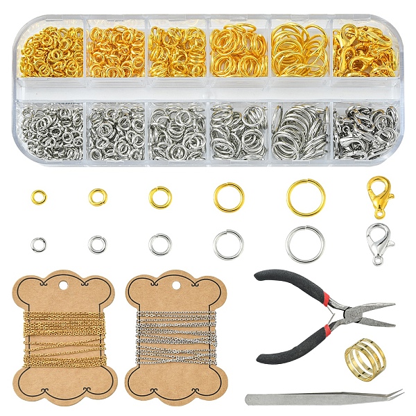 PandaHall DIY Jewelry Making Finding Kit, Including Brass Jump Rings, Zinc Alloy Lobster Claw Clasps, 304 Stainless Steel Cable Chains...
PandaHall DIY Jewelry Making Finding Kit, Including Brass Jump Rings, Zinc Alloy Lobster Claw Clasps, 304 Stainless Steel Cable Chains...