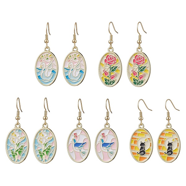 PandaHall Golden Alloy Enamel Oval Dangle Earring, Mixed Shapes, 45x17mm Alloy Mixed Shapes
PandaHall Golden Alloy Enamel Oval Dangle Earring, Mixed Shapes, 45x17mm Alloy Mixed Shapes