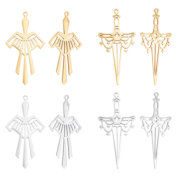 PandaHall DICOSMETIC 8Pcs 4 Style 201 Stainless Steel Pendants, Laser Cut, Sword, Golden & Stainless Steel Color, 2pcs/style 304 Stainless...
PandaHall DICOSMETIC 8Pcs 4 Style 201 Stainless Steel Pendants, Laser Cut, Sword, Golden & Stainless Steel Color, 2pcs/style 304 Stainless...