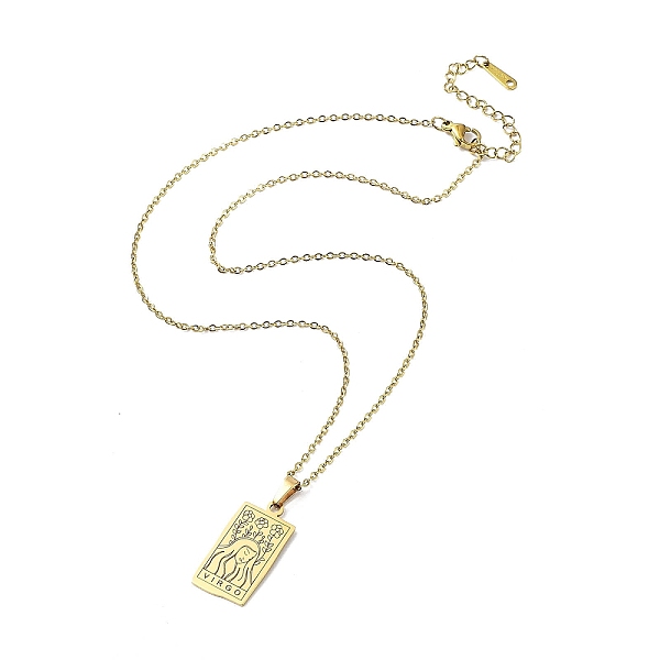 PandaHall Rectangle with Twelve Constellations Pendant Necklaces, 304 Stainless Steel Cable Chains Necklaces, Golden, Virgin, 15.98 inch...
PandaHall Rectangle with Twelve Constellations Pendant Necklaces, 304 Stainless Steel Cable Chains Necklaces, Golden, Virgin, 15.98 inch...