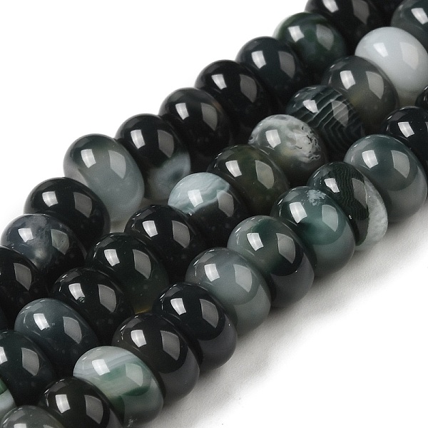 PandaHall Natural Agate Beads Strands, Dyed & Heated, Rondelle, Dark Slate Gray, 8~8.5x4.5~5.5mm, Hole: 1.4mm, about 41pcs/strand...
PandaHall Natural Agate Beads Strands, Dyed & Heated, Rondelle, Dark Slate Gray, 8~8.5x4.5~5.5mm, Hole: 1.4mm, about 41pcs/strand...