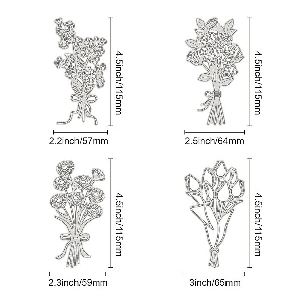PandaHall GLOBLELAND Valentine's Day Bouquet Carbon Steel Cutting Dies Stencils, for DIY Scrapbooking/Photo Album, Decorative Embossing DIY...
PandaHall GLOBLELAND Valentine's Day Bouquet Carbon Steel Cutting Dies Stencils, for DIY Scrapbooking/Photo Album, Decorative Embossing DIY...