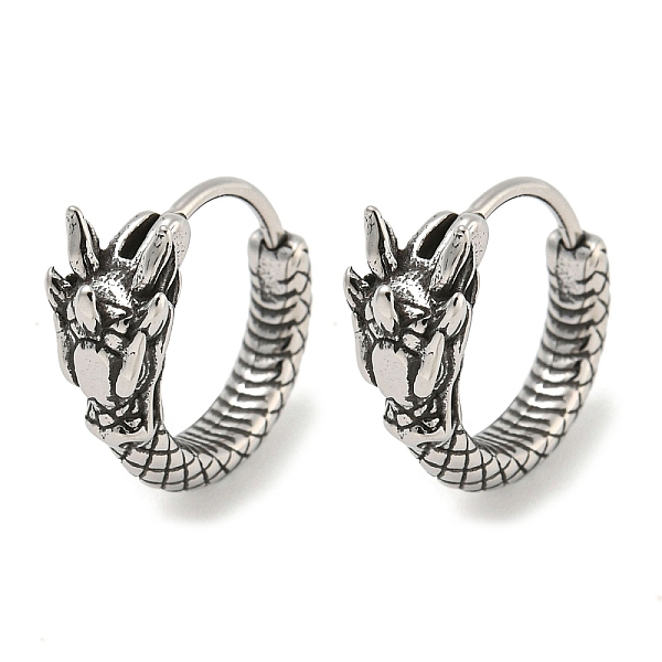 PandaHall 316 Surgical Stainless Steel Hoop Earrings, Antique Silver, Dragon, 14.5x6mm 316 Surgical Stainless Steel Dragon
PandaHall 316 Surgical Stainless Steel Hoop Earrings, Antique Silver, Dragon, 14.5x6mm 316 Surgical Stainless Steel Dragon