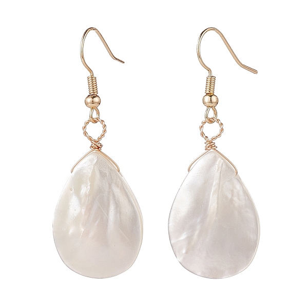 PandaHall Natural Shell Teardrop Dangle Earrings, Brass Wire Wrap Jewelry for Women, Golden, 46mm, Pin: 0.6mm Shell
PandaHall Natural Shell Teardrop Dangle Earrings, Brass Wire Wrap Jewelry for Women, Golden, 46mm, Pin: 0.6mm Shell
